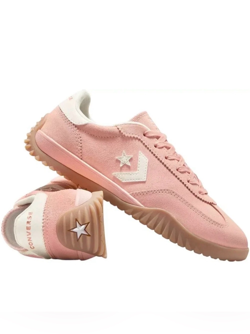 Converse Run Star Trainer Pink & White Sneakers US 6.5 Like New